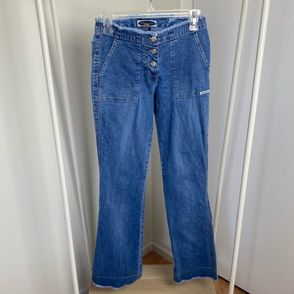 Y2K Vintage Blue Asphalt Bootcut Jeans